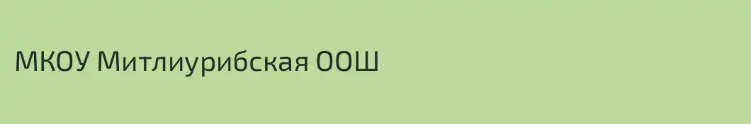 МКОУ Митлиурибская ООШ